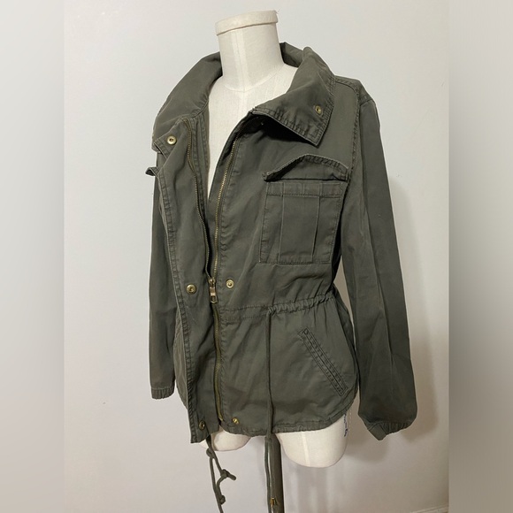 2 for $20 ⚜️ Old Navy Army Green Utility Jacket w Pockets Adjustable Size Small - Picture 1 of 6